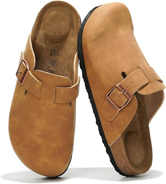 Suede Footbed Clogs for Women